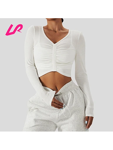activewear long sleeve crop top