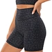 leopard print gym shorts