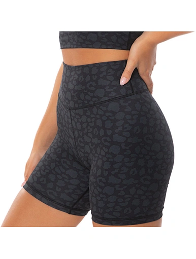 leopard print gym shorts