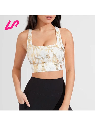 snake print sports bra