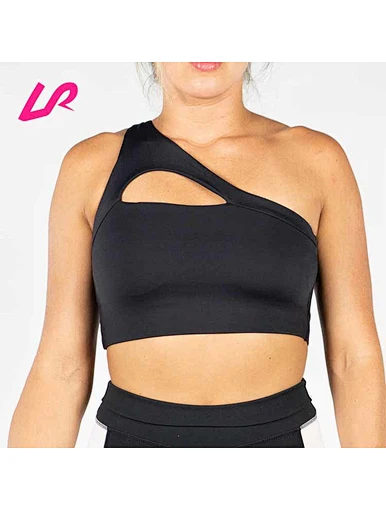 one shoulder sports bra