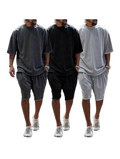 mens summer short sets
