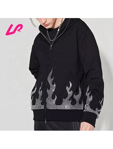 custom rhinestone hoodie