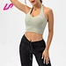 front scrunch gym bra