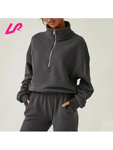 custom logo quarter zip