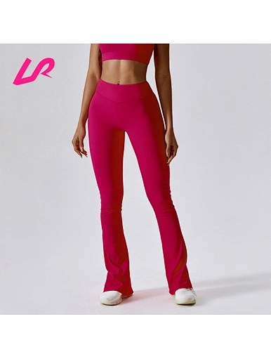 ribbed flare yoga pants