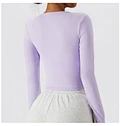 Tight long-sleeved yoga clothes smock outdoor sports T-shirt spring thin running fitness clothes female crop top