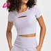 Wholesale hollow out crop T-shirt manufacture