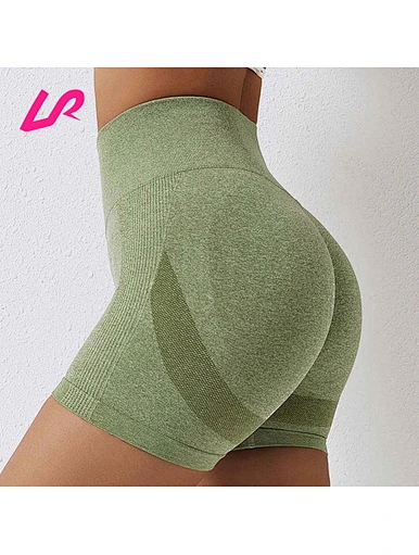 Wholesale Seamless High Wasit Scrunch Butt Biker Shorts