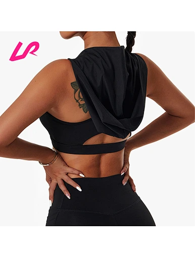 custom logo hoodies sports bra
