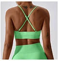 seamless cross back yoga bra women