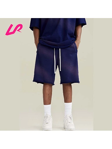 OEM Fashion Vintage Raw Cut Leg Shorts With Side Pockets