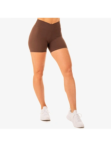cross waist biker shorts