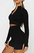 long sleeve crop top