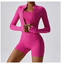 Waist-length short sports jacket with princess line.