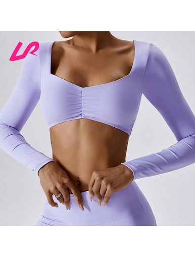 Diamond-shaped Collar Front Fold  Crop T-shirts