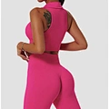 sleeveless ribbed sports crop top