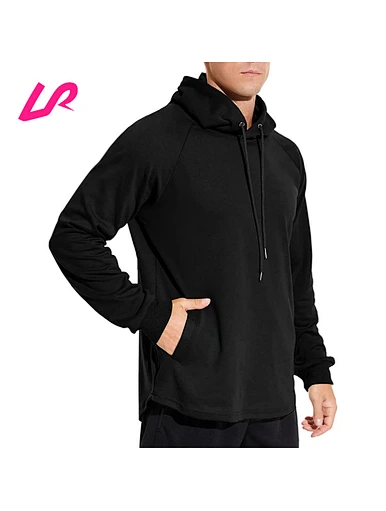 raw hem hoodie