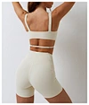 adjustable sports bra top and high waist shorts