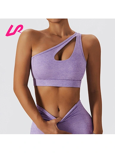 one oblique shoulder sports bra