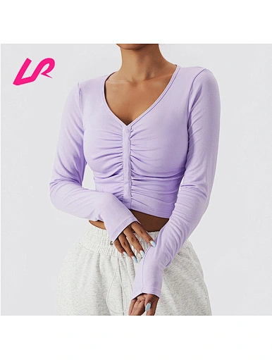 wrinkle front design crop top