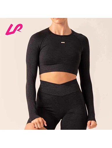 long sleeve crop top
