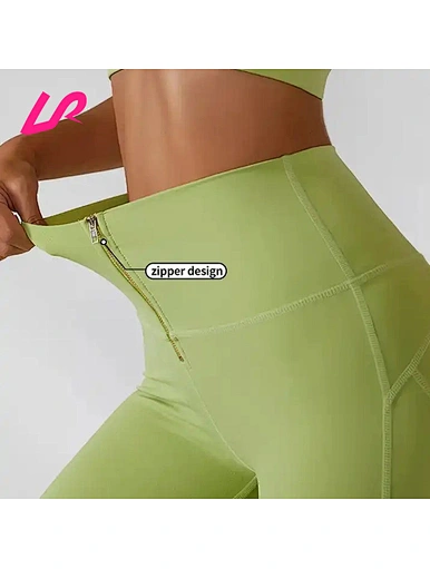 front zip leggings for women