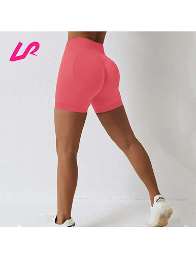 OEM Women Seamless High Ribbed Waist Yoga Shorts Manufacture