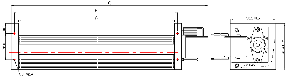 ac cross flow fan