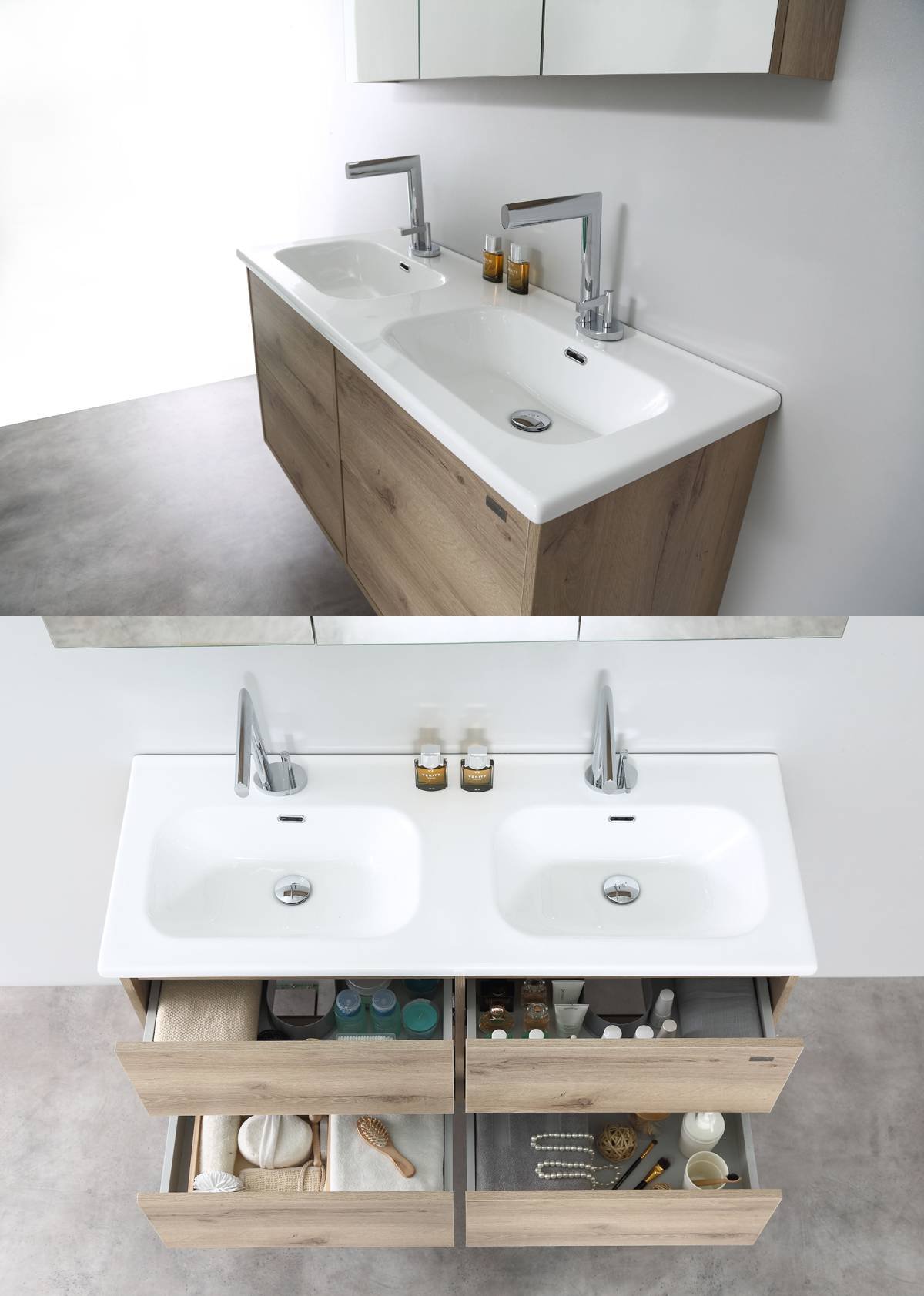 factory direct oem odm bathroom furniture cheap price plywood cabinet Wall Hung Bathroom Vanity with led mirror sink Handle Free Customized Bathroom Storage Mirror Cabinet For Bathroom