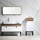bathroom cabinet with ceramic washbasin and smart led mirror cabinet