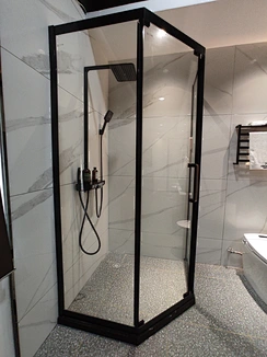 Diamond Frameless Style Hinge Shower Enclosure