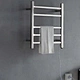 Towel Warmer Wall Mount Electric Plug-in/Hardwired Heated Towel Rack Brush Finish--R117 Series