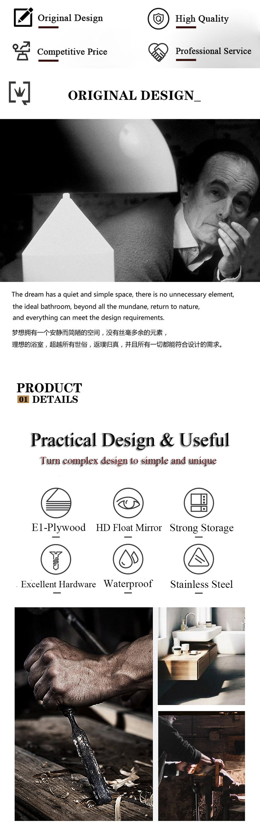 Floating Cabinet Factory Factory directly Bathroom Vanities with Sink Furniture Luxury Wall Mounted