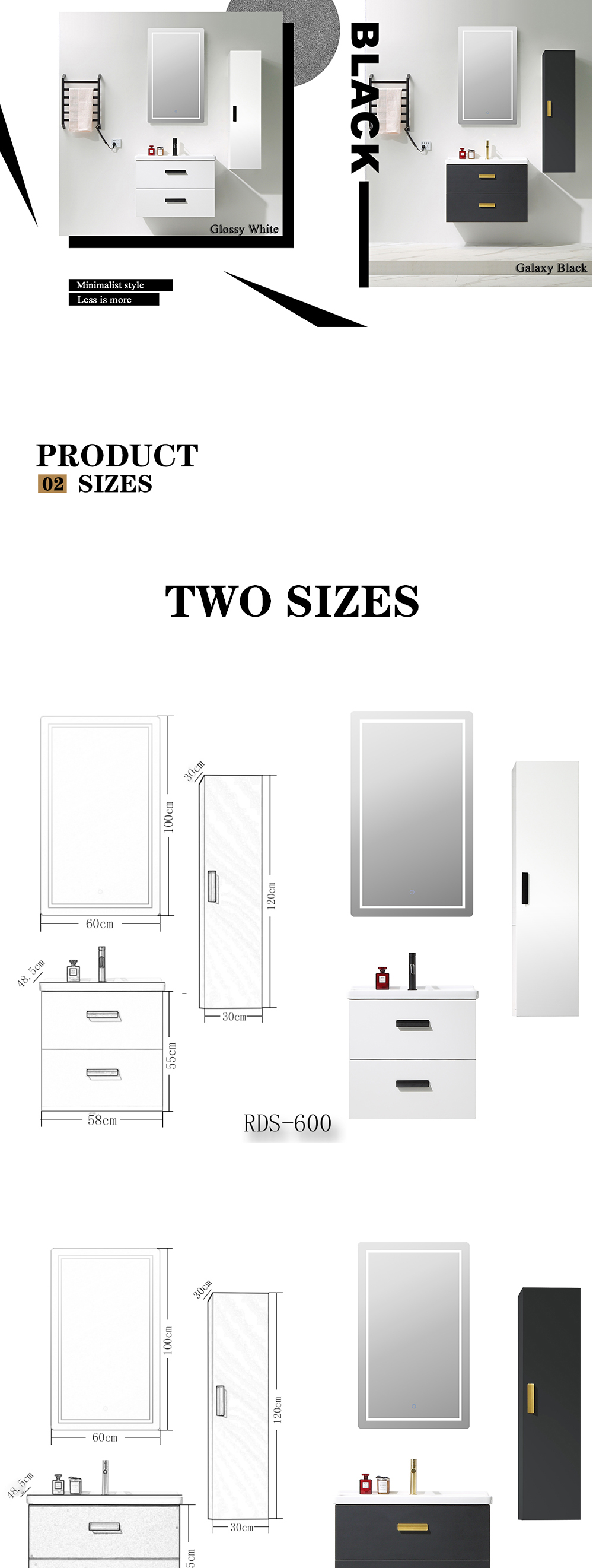 80cm bathroom furnitures Factory Price bathroom cabinet Bathroom Wall Mounted Floating Cabinet Stock clearance bathroom vanities Bath Furniture foshan China