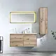 factory direct oem odm bathroom furniture, Wall Hung Bathroom Vanity with led mirror sink, Mirror Cabinet For Bathroom, cheap price plywood cabinet, Handle Free Customized Bathroom Storage