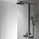 china smart exposed rain rainfall bathroom thermostatic control complete brass shower mixer