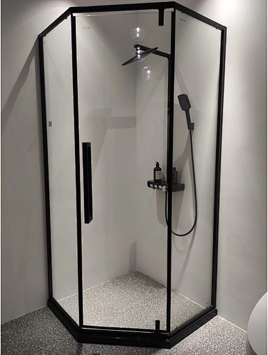 High End Bathroom Designs Corner Mounted Diamond Design Simple Shower Room