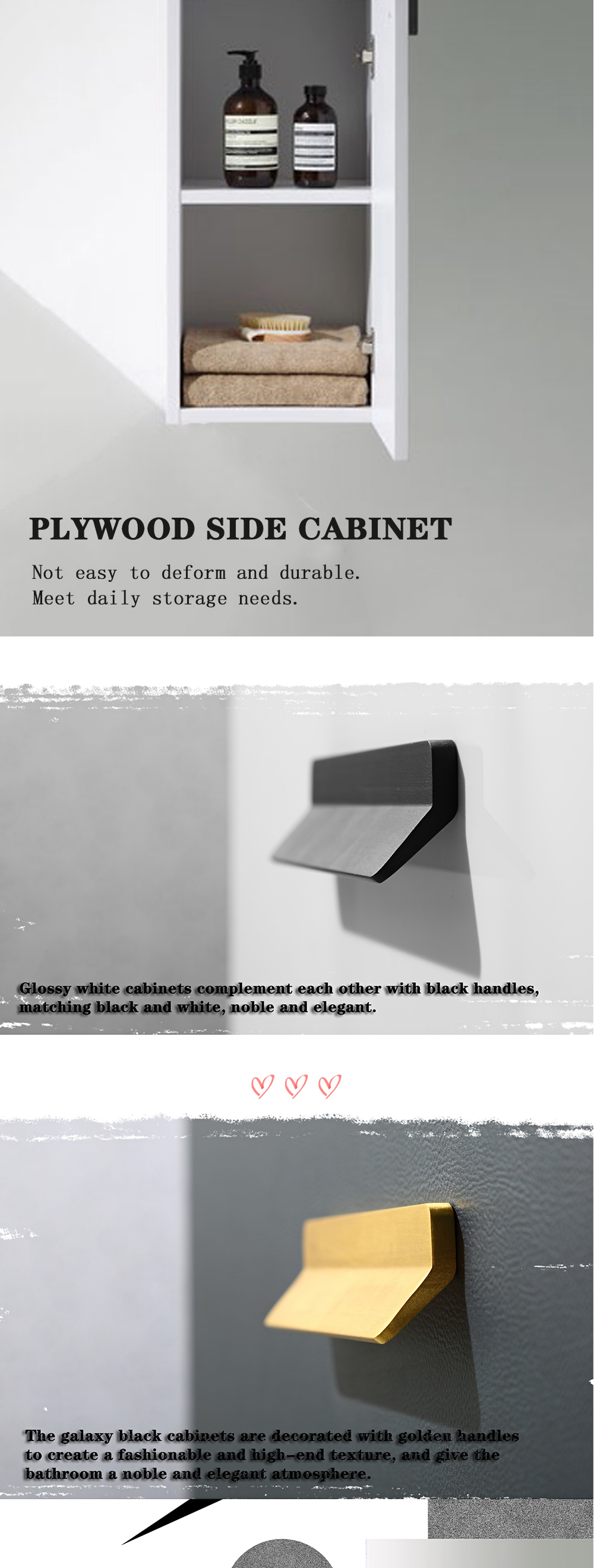 Factory Price bathroom cabinet Bathroom Wall Mounted Floating Cabinet Stock clearance bathroom vanities Bath Furniture foshan China