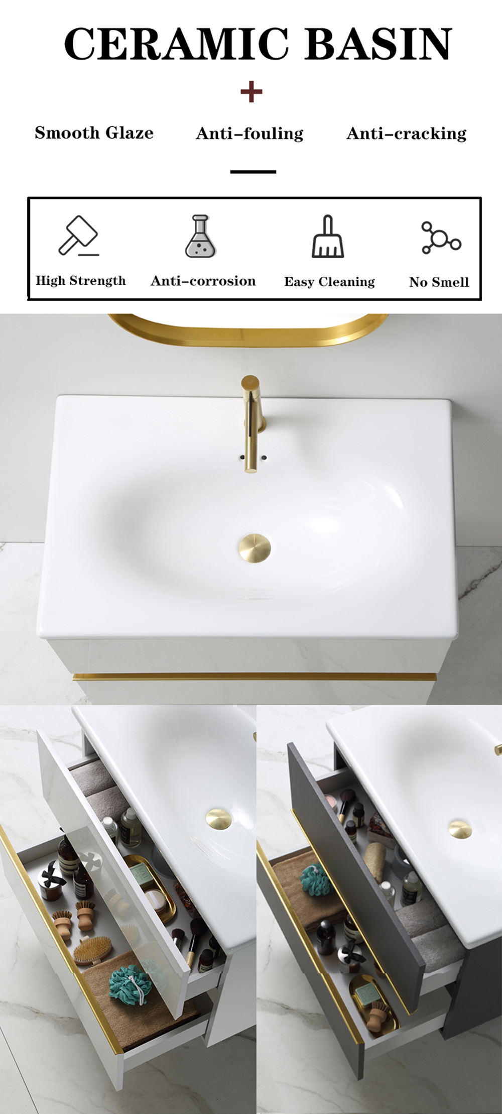 Wholesale factory supply, waterproof bathroom storage cabinet, bathroom vanity factory in China, integrated basin,bathroom mirror cabinet