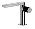 Single basin faucet, with black hand wheel, chrome finish - 19V04 Series