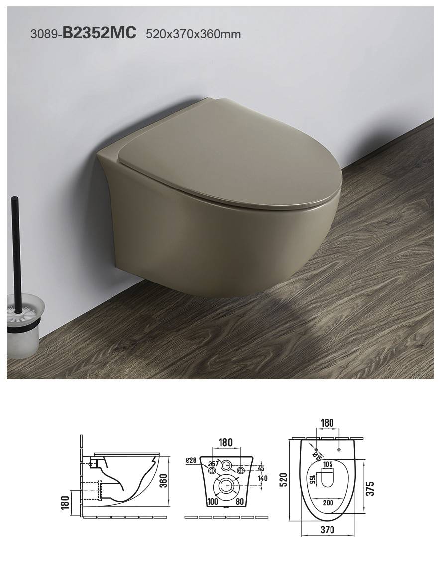 Wholesale wall hang ceramic toilet sanitary ware bathroom toilet rimless wall hung toilet