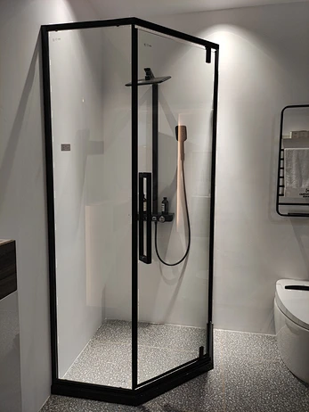 High End Bathroom Designs Corner Mounted Diamond Design Simple Shower Room
