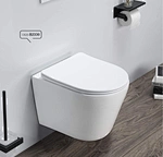 High quality hanging square bowl ceramic sanitary rimless wall mounted toilet for European market-B2330 Series