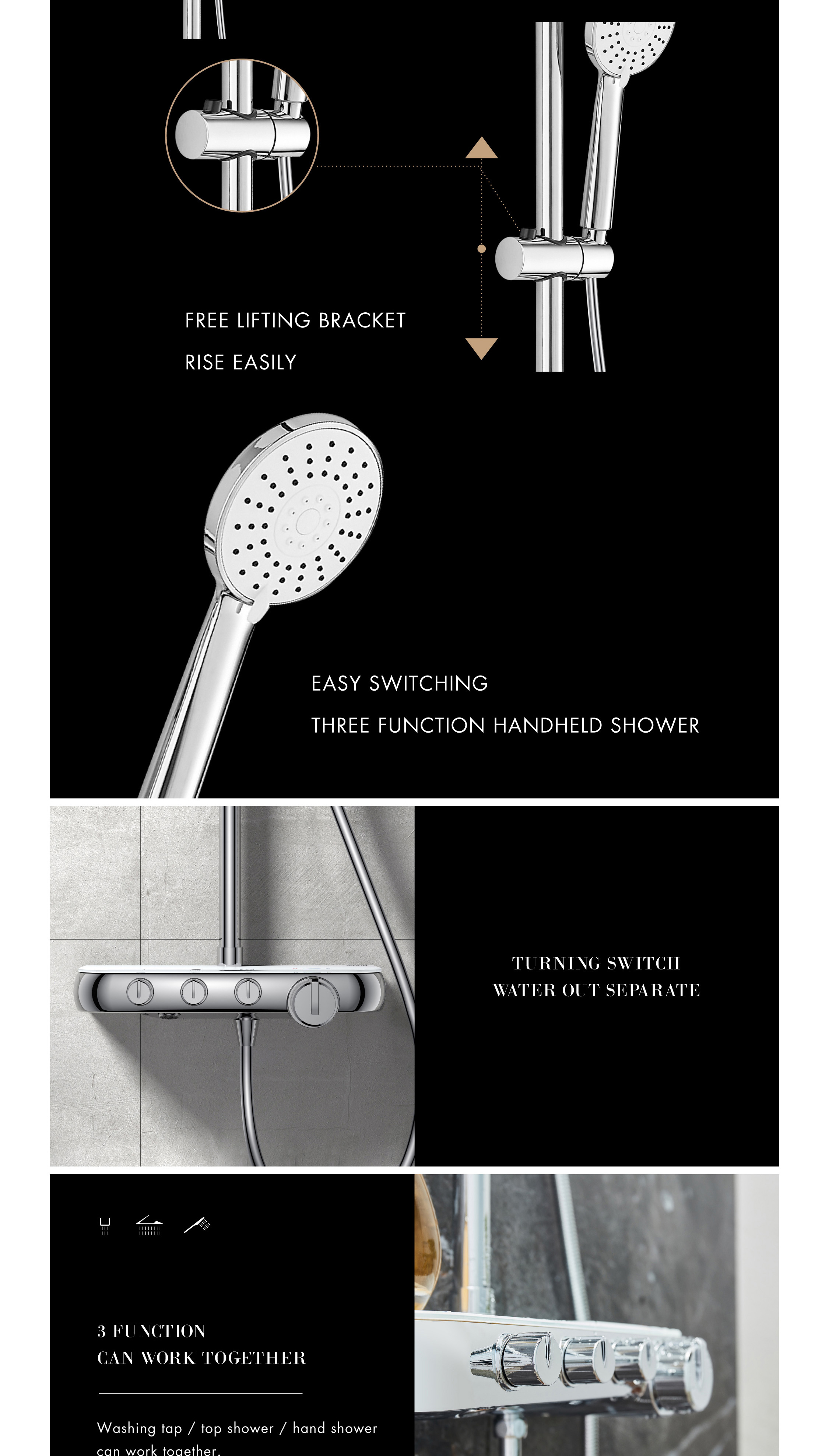 bathroom accessories, shower head, shower set, handheld shower head, multi function shower head, adjustable shower head