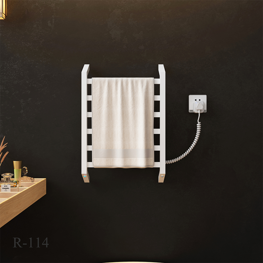 electric towel warmer, heated towel rack, electric towel rack, bathroom towel warmer electric, wall mounted towel warmer, hardwired towel warmer