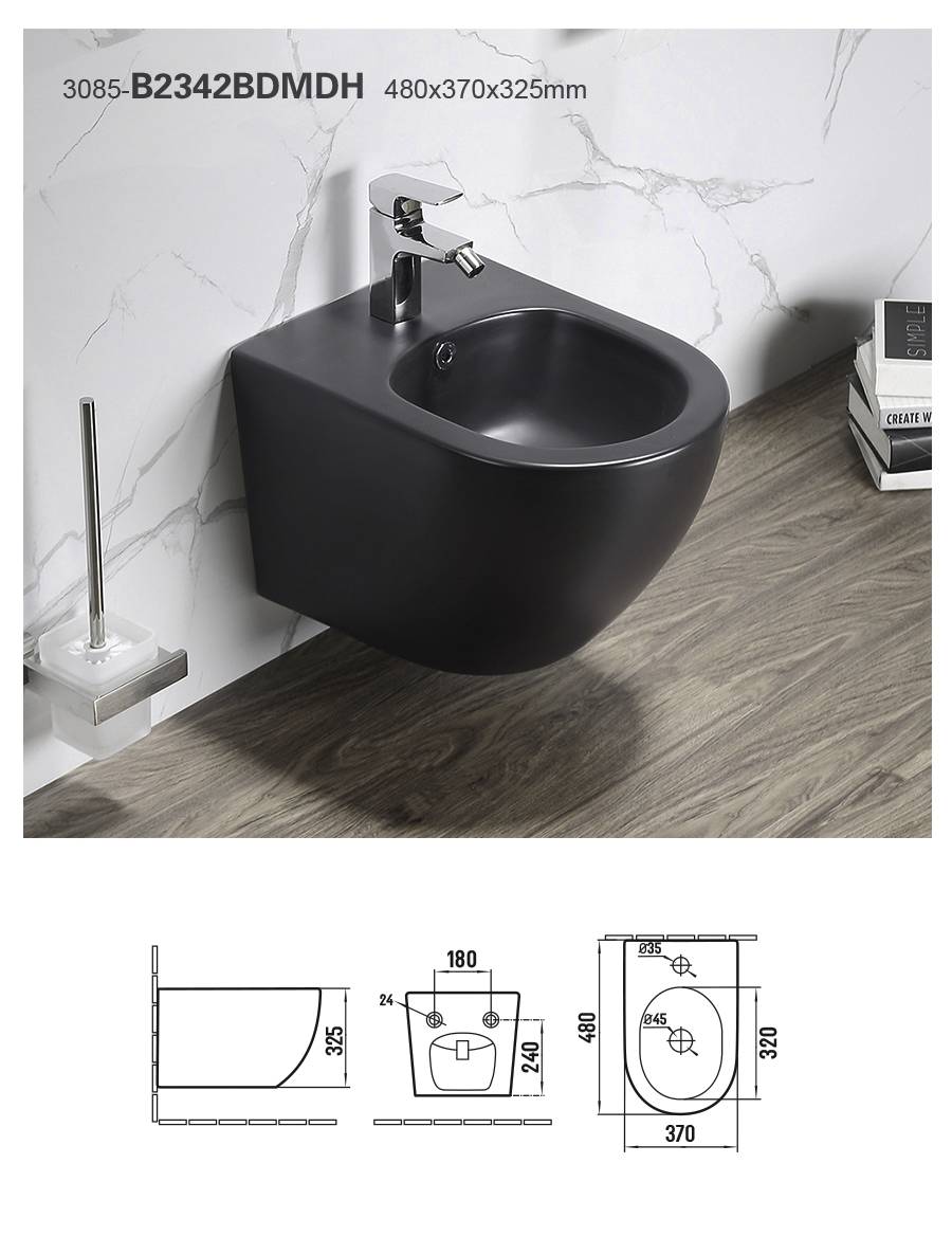 High Quality Ceramic Woman Toilet Wall Hung Ceramic One Piece Bidet , sanitary ware, toilet, wall hung toilet, best toilet brand, white toilet, bidet toilet, toilet bidet