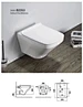 High quality hanging square bowl ceramic sanitary rimless wall mounted toilet for Global market