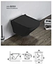 High quality hanging square bowl ceramic sanitary rimless wall mounted toilet for Global market