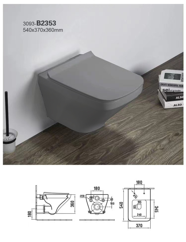 New bathroom wholesale ceramic washdown water saving back to wall toilet, sanitary ware, toilet, wall mounted toilet, wall mounted commode toilet, one piece toilet, best toilet brand